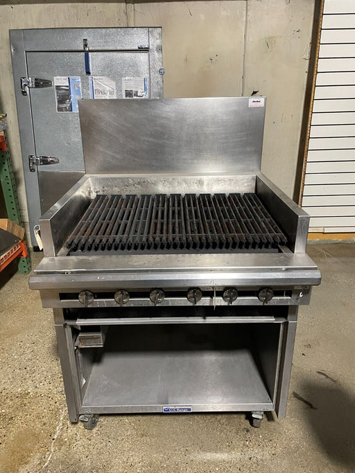 Used Garland / U.S. Range Natural Gas Charbroiler 36” With Cabinet-cityfoodequipment.com