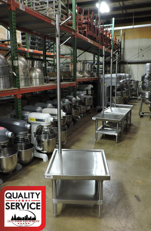 Commercial 24" x 24" Mixer Table with Attachment Pole-cityfoodequipment.com