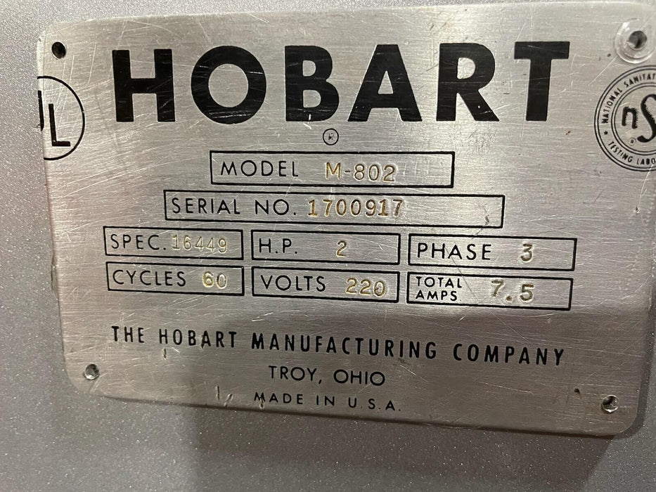 Hobart M802 80 Quart Commercial Dough Mixer, 3 Phase-cityfoodequipment.com
