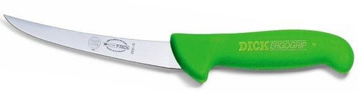 F. Dick (8299115-14) 6" Boning Knife, Curved, Stiff, Green Handle-cityfoodequipment.com