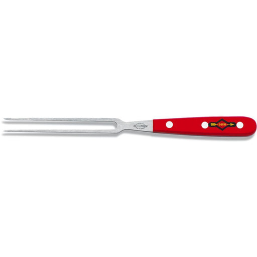 F. Dick (9101715-03) 6" Kitchen Fork, Stamped, Red Handle-cityfoodequipment.com