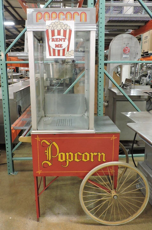 Gold Medal 2452 Ultimate Bronco 8OZ Popcorn Popper / Machine with Cart-cityfoodequipment.com