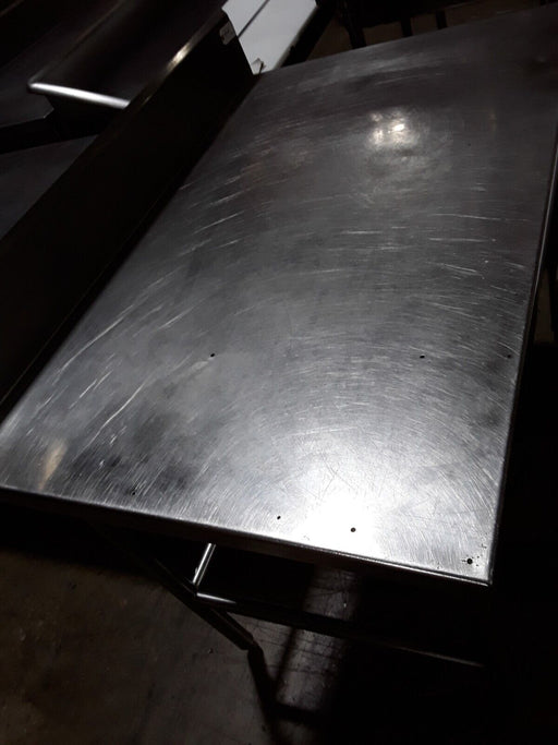 Used 48" x 30" Stainless Steel Work Table with Open Base & Splash-cityfoodequipment.com