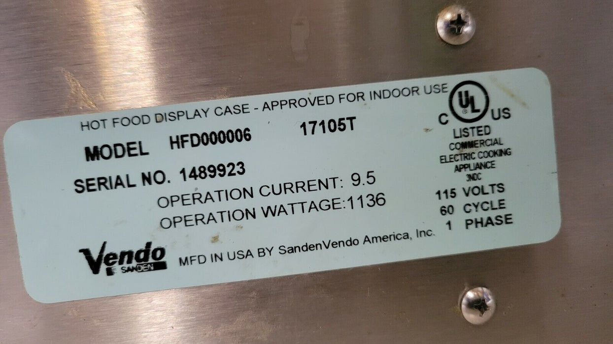 Used Vendo HFD000006 35" For Multi-Product Heated Display Merchandiser-cityfoodequipment.com