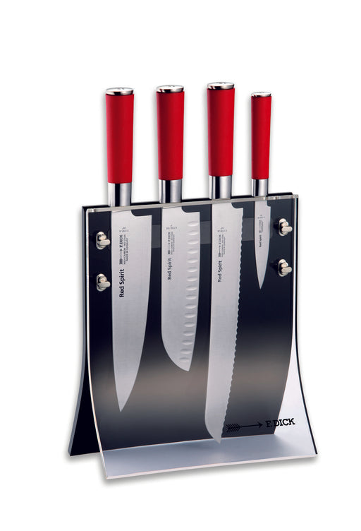 F. Dick (8177200) Knife Block 4Knives, Red Spirit, 4-Pieces-cityfoodequipment.com