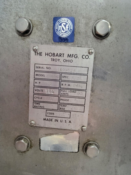 Used Hobart 8181D Commercial Bowl Chopper, 18" Stainless Steel Bowl, 115 Volts.-cityfoodequipment.com