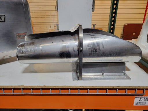 Used Stainless Steel Meat Chute, 8" Dia x 28" Length-cityfoodequipment.com