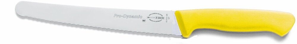 F. Dick (8515126-02) 10" Utility Knife, Serrated Edge, Yellow - Pro Dynamic-cityfoodequipment.com
