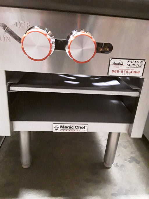 Used Magic Chef Commercial Single Stock Pot Range, Nat Gas 6" Adj SS Legs-cityfoodequipment.com