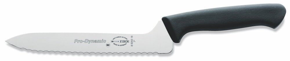 F. Dick (8505518) 7" Offset Bread / Utility Knife, Serrated Edge - Pro Dynamic-cityfoodequipment.com