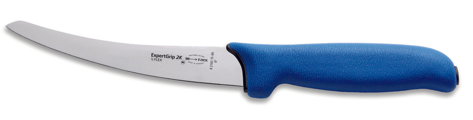 F. Dick (8218315-66) 6" Fish Fillet Knife, Semi Flex, Soft Blue Handle-cityfoodequipment.com