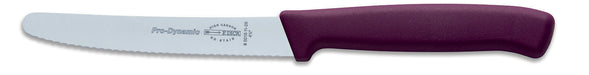 F. Dick (8501511-26) 4" Utility Knife, Serrated Edge, Purple Handle, Pro Dynamic-cityfoodequipment.com