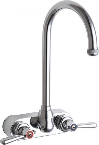 Chicago Faucet 521-GN2AE1ABCP - 521 Series Wall Mounted Faucet W/ 4" Centers-cityfoodequipment.com