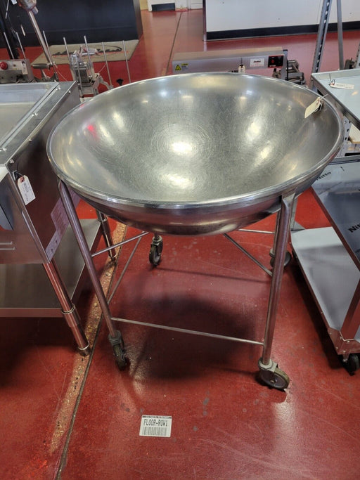 Used Vollrath 79018 / 79800 80 QT Stainless Steel Mixing Bowl with Mobile Cart-cityfoodequipment.com