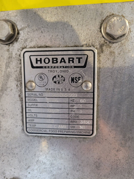 Hobart 84186-1 Buffalo Chopper Food Processor w/ Hub, 115 V, 1 HP-cityfoodequipment.com