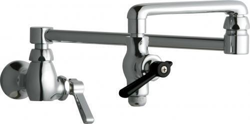 Chicago Faucet 515-ABCP - 515 Series 1 hole wall-mounted pot & kettle filler-cityfoodequipment.com