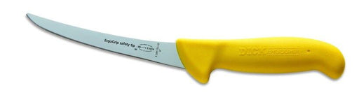 F. Dick (82991130S-02) 5" Boning Knife ErgoGrip Safety Tip, Stiff, Yellow Handle-cityfoodequipment.com