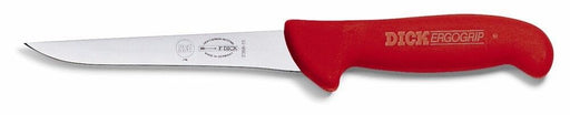 F. Dick (8236813-03) 5" Boning Knife, Narrow, Stiff, Red Handle-cityfoodequipment.com