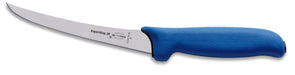 F. Dick (8219115-66) 6" Boning Knife, Curved, Stiff, Soft Blue Handle-cityfoodequipment.com