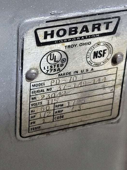 Used Hobart PD-70 Power Drive Unit for Hobart Vegetable Slicer Attachment 700-cityfoodequipment.com