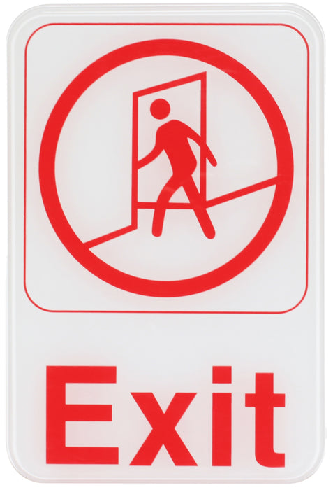 Sign 6" x 9" x 1/8", Exit QTY-12-cityfoodequipment.com