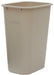 Wastebasket, 41 Qt, 15-1/4"W x 11"D x 19-5/8"H, Rectangular, LDPE, Beige (12 Each)-cityfoodequipment.com