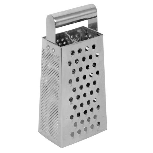 Thunder Group SLGR025 4 Sided Grater w/ Handle, 4 1/4" x 2 7/8" x 9 7/8", Stainless - 24, (each)-cityfoodequipment.com