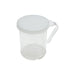 10 OZ DREDGE WITH HANDLE, POLYCARBONATE 3 SNAP-ON LIDS (FINE, MEDIUM AND LARGE HOLES) LOT OF 12 (Set)-cityfoodequipment.com