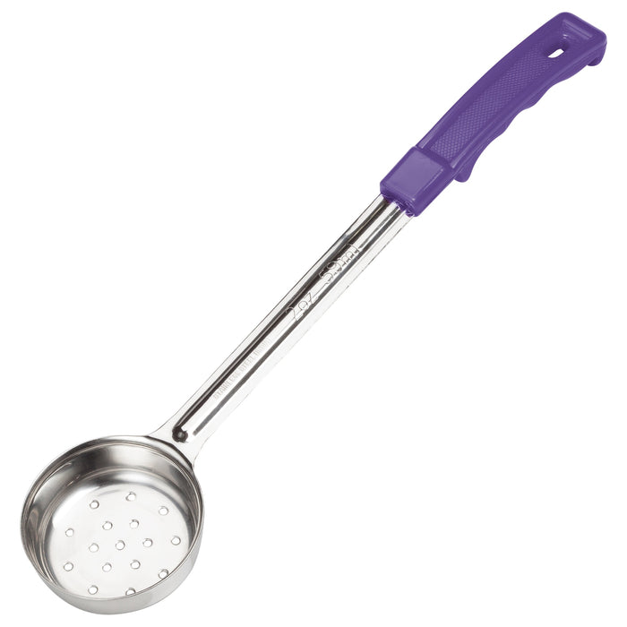 2oz Perf Food Portioner, One-piece S/S, Purple Handle, Allergen Free (12 Each)-cityfoodequipment.com