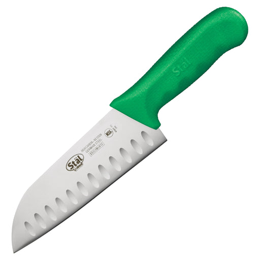 7" Santoku Knife, Green PP Hdl (6 Each)-cityfoodequipment.com