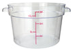 12qt Round Storage Container, Clear, PC (12 Each)-cityfoodequipment.com