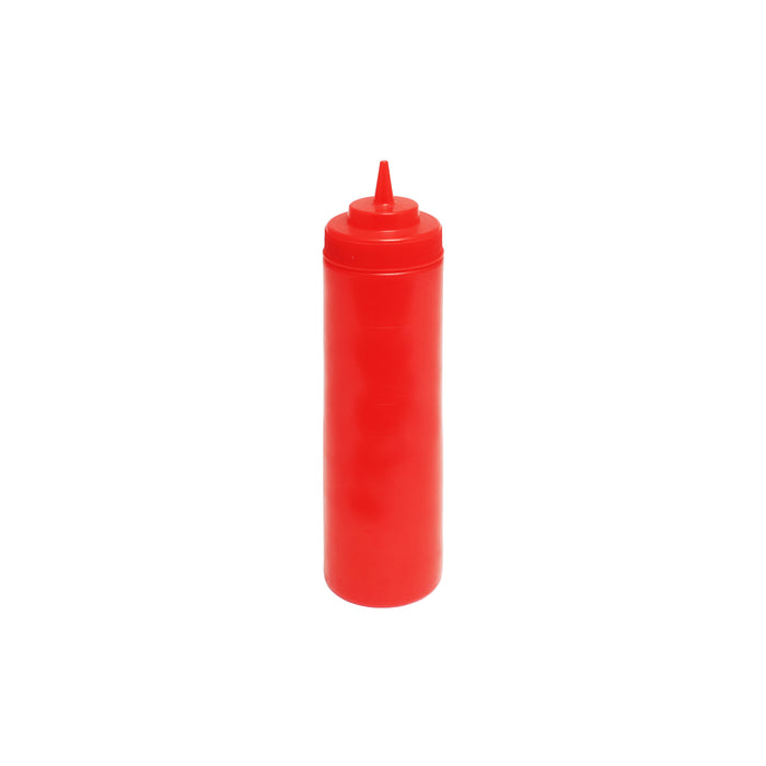 24 OZ WIDE-MOUTH SQUEEZE BOTTLE, RED (6PK) LOT OF 1 (Pk)-cityfoodequipment.com