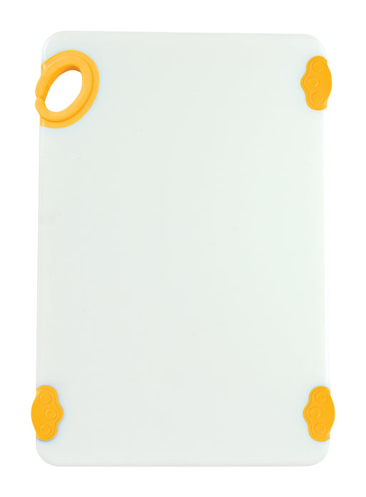 Cutting Board with Hook,12"x18"x1/2",Yellow (6 Each)-cityfoodequipment.com