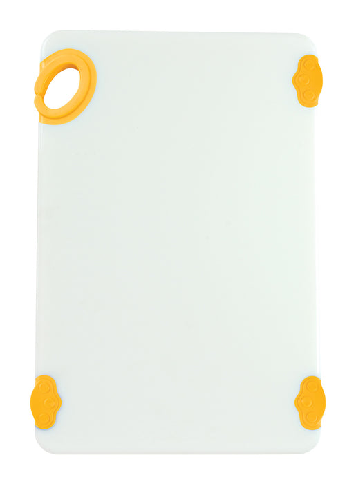Cutting Board with Hook,12"x18"x1/2",Yellow (6 Each)-cityfoodequipment.com