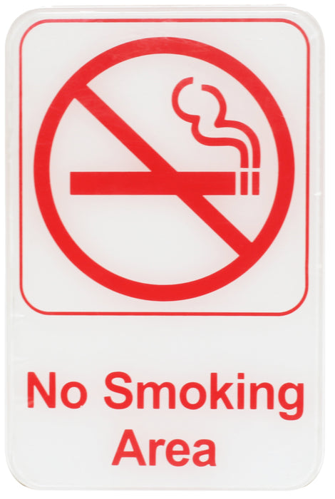 Sign 6" x 9" x 1/8", No Smoking Area QTY-12-cityfoodequipment.com