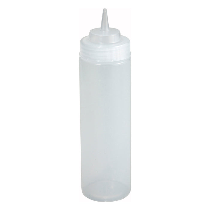12oz Squeeze Bottles, Wide Mouth, Clear, 6pcs/pk (12 Pack)-cityfoodequipment.com