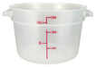12qt Round Storage Container, Translucent, PP (12 Each)-cityfoodequipment.com