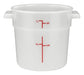 1qt Round Storage Container, White, PP (12 Each)-cityfoodequipment.com