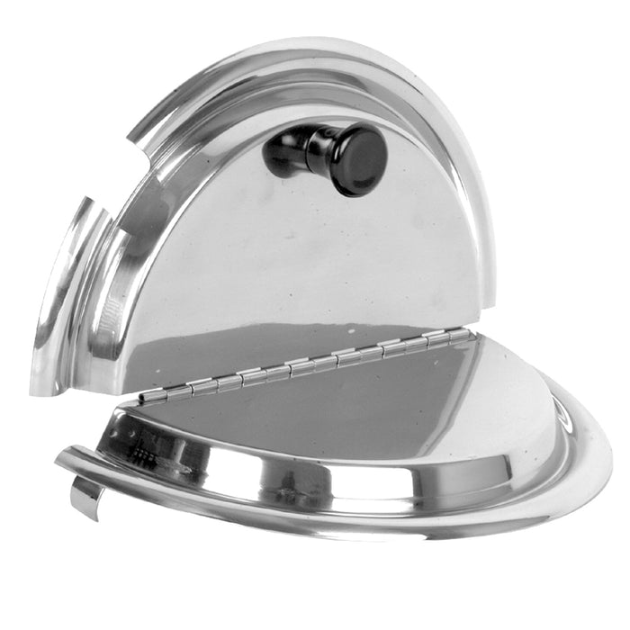 25 CM STAINLESS STEEL DIVIDED COVER, FIT 7 QT LOT OF 6 (Ea)-cityfoodequipment.com
