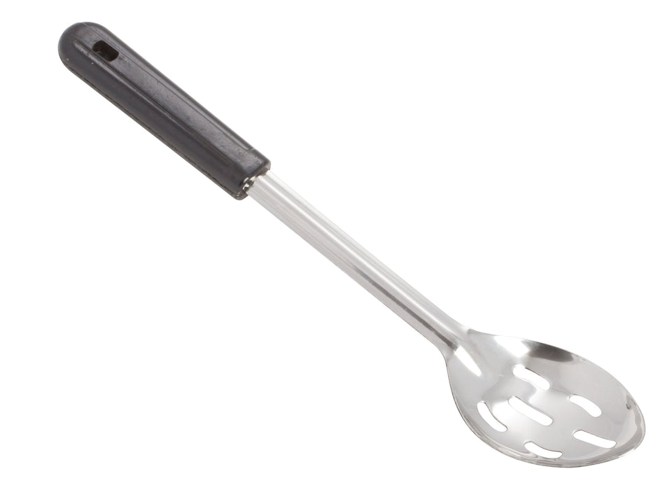 13" Slotted Basting Spoon, Bakelite Hdl, S/S (12 Each)-cityfoodequipment.com