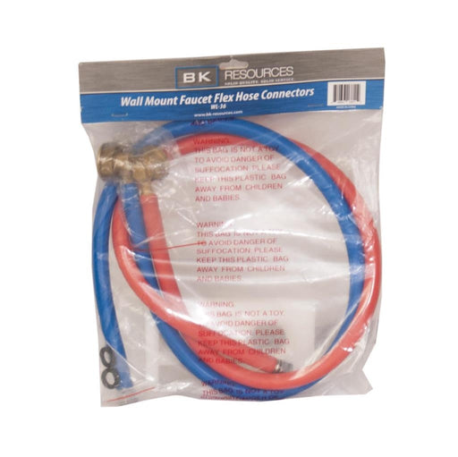 Flexible Water Line Connectors,Color Coded - (Red) Hot, (Blue) Cold-cityfoodequipment.com