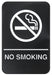 Information Sign, "No Smoking Area", 6" x 9", Braille (12 Each)-cityfoodequipment.com