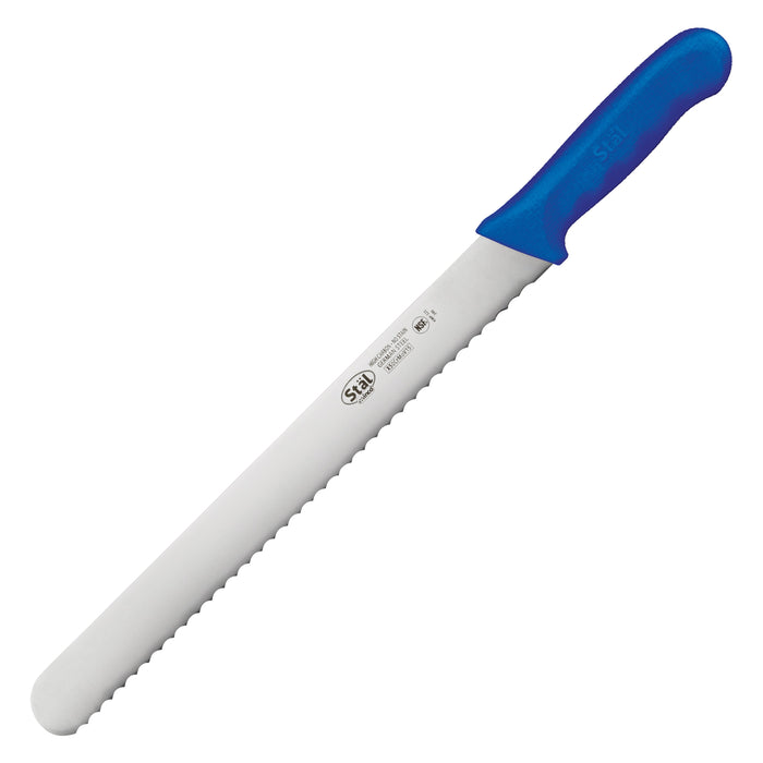 12" Wavy Edge Slicer, Blue PP Hdl, Straight (6 Each)-cityfoodequipment.com