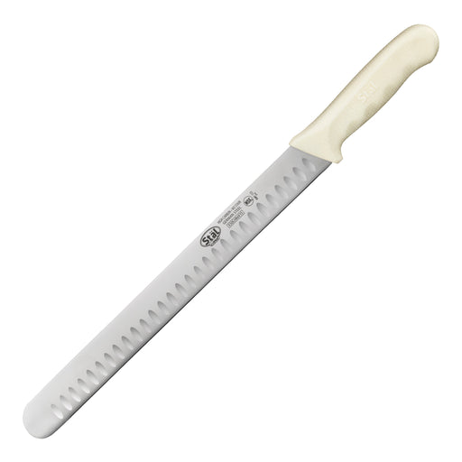 12" Hollow Ground Slicer, Wide, White PP Hdl (6 Each)-cityfoodequipment.com