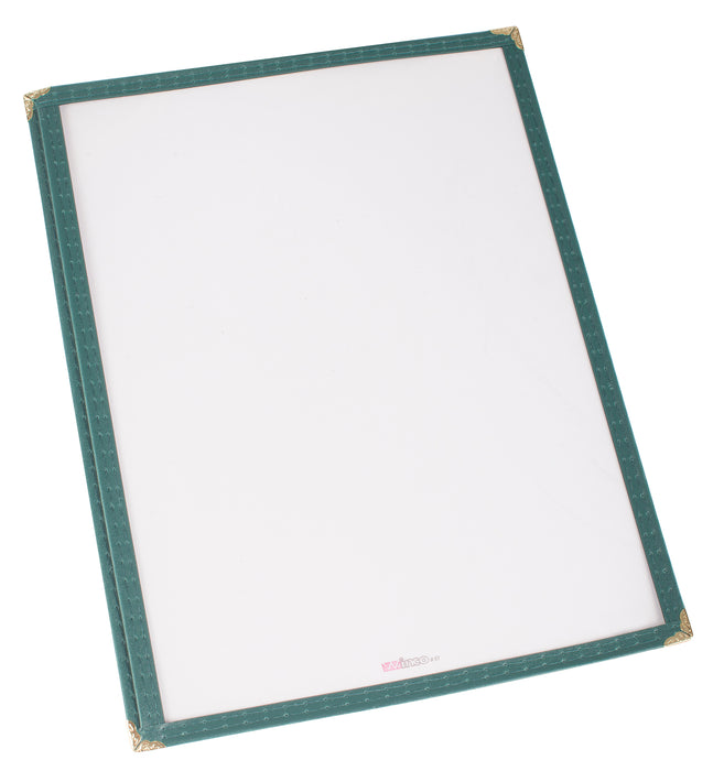 Menu Cover, Single, 9-5/16" x 12-1/8", Green (25 Each)-cityfoodequipment.com