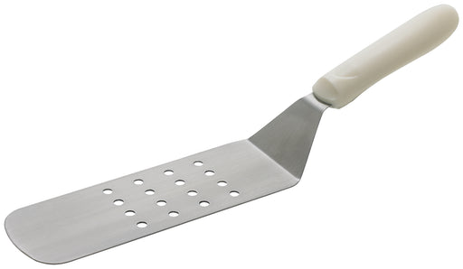 Perforated Flexible Turner w/Offset, White PP Hdl, 8-1/4" x 2-7/8" Blade (12 Each)-cityfoodequipment.com