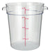 4qt Round Storage Container, Clear, PC (12 Each)-cityfoodequipment.com
