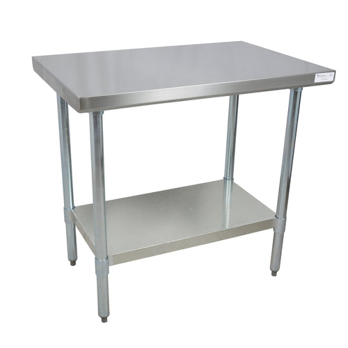 16 Gauge Stainless Steel Work Table With Stainless Steel Shelf 72"Wx36"D-cityfoodequipment.com