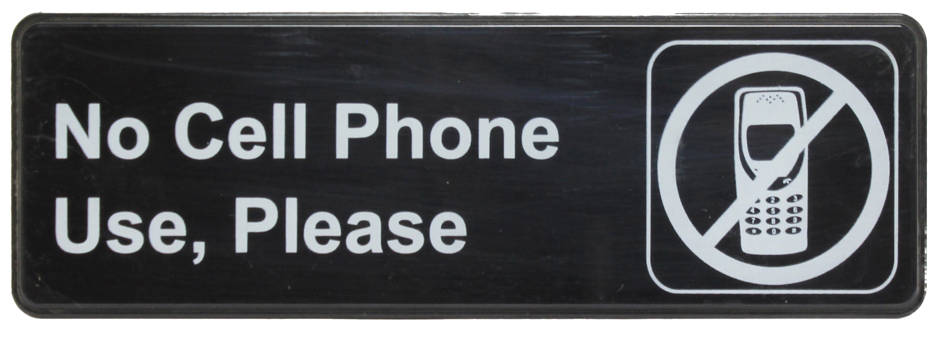 Sign 9" x 3" x 1/8", No Cell Phone Use, Please QTY-12-cityfoodequipment.com