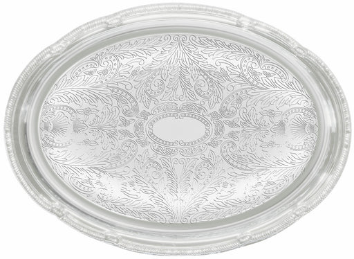 Serving Tray, Oval, 18" x 13", Chrome Plated (12 Each)-cityfoodequipment.com